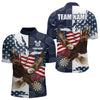 Maxcorners Red, White And Blue American Flag Eagle Darts Shirts For Men Custom Patriotic Darts Team Jersey