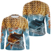 Maxcorners Customize Name Redfish Puppy Drum Fishing 3D Shirts