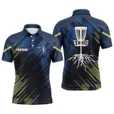 Maxcorners Green and blue Mens disc golf polo shirts custom disc golf team disc golf jersey MT0510