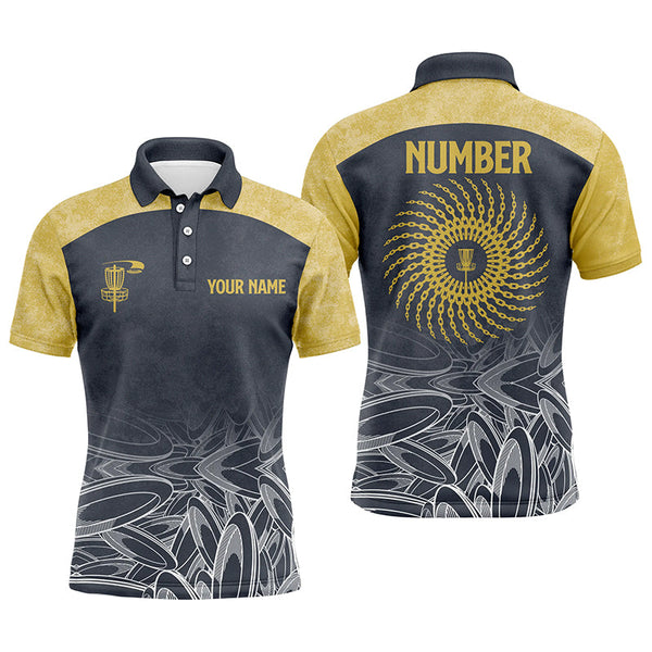 Maxcorners Mens disc golf polo shirt custom name and number disc golf Valhalla camo mens disc golf jerseys MT0510