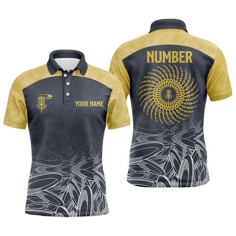 Maxcorners Mens disc golf polo shirt custom name and number disc golf Valhalla camo mens disc golf jerseys MT0510