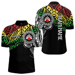 Maxcorners Personalized Tribal pattern Mens Bowling Shirts Custom Bowling outfit for men Team bowling jersey