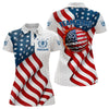 Maxcorners American Flag Golf Polo Shirts For Men Custom team golf jerseys, patriotic golf shirts