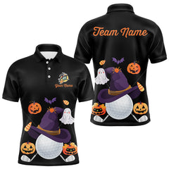 Maxcorners Funny pumpkin golf ball clubs Men's polo golf shirts Custom Halloween team golf jerseys LM0910