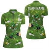 Maxcorners Funny Green Shamrock Lucky Bowling Shirts For Men And Women Custom St Patrick Day Team Bowling Jerseys