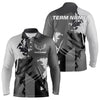 Maxcorners Personalized Gray camo Golf polo shirts for men custom camo golf shirts, unique golf gifts
