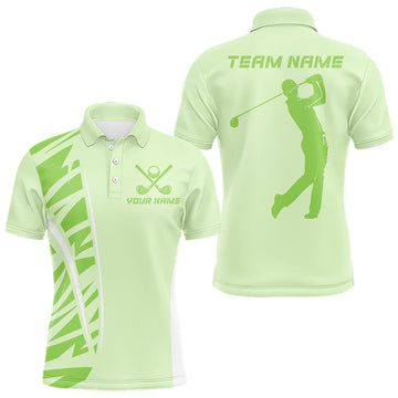 Maxcorners Green Men golf polo shirts custom golf outfits for men, Gift for golf lovers LM0404