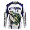 Maxcorners Bass fishing blue camo Custom Funny UV Protection long sleeve fishing shirts LM0201