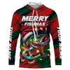 Maxcorners Personalized Funny Christmas Walleye Fishing Shirts, Mery Fishmas Fishing Gift