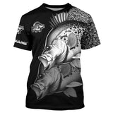 Maxcorners Black Crappie performance Fishing Shirts Custom Crappie Fishing Long Sleeve Tournament Fishing Shirts MT2108