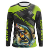Maxcorners Personalized Walleye Fishing Jerseys, Walleye Long Sleeve Fishing Tournament Shirts | Green MT2108