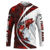 Maxcorners Canadian Flag Chinook Salmon Fishing Custom Long Sleeve Fishing Shirts, Salmon Fishing Jerseys LM0201