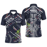 Maxcorners Disc golfing pattern Mens disc golf polo shirts custom team disc golf attire, disc golf jersey MT0510