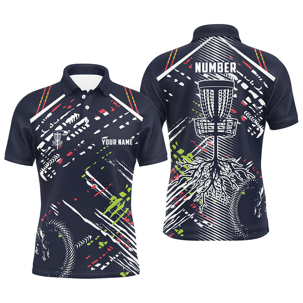 Maxcorners Disc golfing pattern Mens disc golf polo shirts custom team disc golf attire, disc golf jersey MT0510