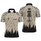 Maxcorners Mens disc golf polo shirt custom name and number disc golf basket camo Woods mens disc golf jerseys MT0510