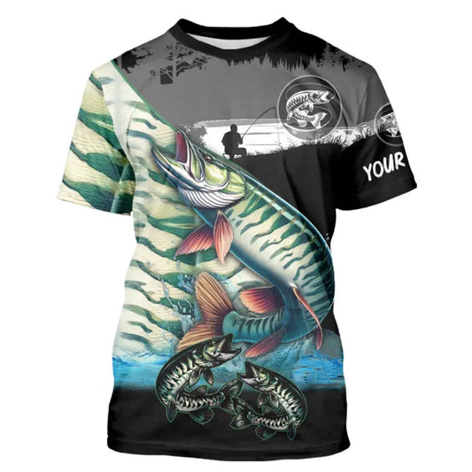 Maxcorners Musky fishing scales customize performance long sleeves Fishing shirts, Muskie fishing jerseys LM1112