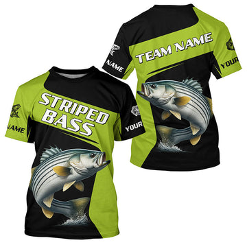 Maxcorners Striped Bass fishing Custom Long Sleeve Tournament Fishing Shirts, Performance Striper Fishing Jerseys MT2108