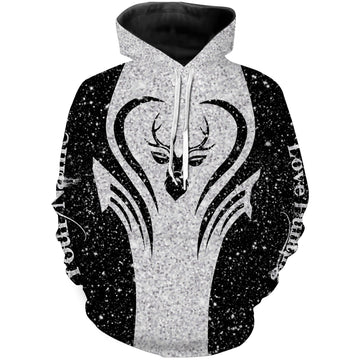 Maxcorners Deer tattoo shirt Custom Name 3D All Over Printed Shirt, leggings - hunting gift LM2608