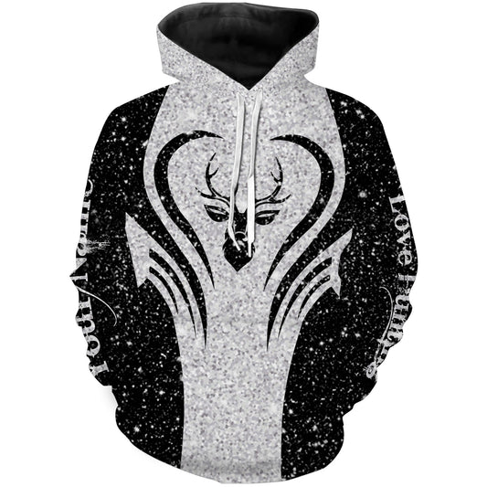 Maxcorners Deer tattoo shirt Custom Name 3D All Over Printed Shirt, leggings - hunting gift LM2608