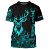 Maxcorners Deer Hunting serenity blue Camo Customize Name 3D All Over Printed Shirts Personalized Hunting gifts LM2608
