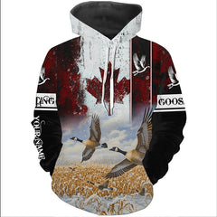 Maxcorners Canada flag Goose hunting Customize 3D All Over Printed Shirts Personalized Waterfowl Hunting gifts LM2608
