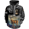 Maxcorners Deer hunting Skull camo Custom Name 3D All over print shirts - personalized hunting gifts - LM2608