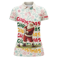 Maxcorners Funny Christmas Santa Golf Jersey Customized Name 3D Shirt Unisex
