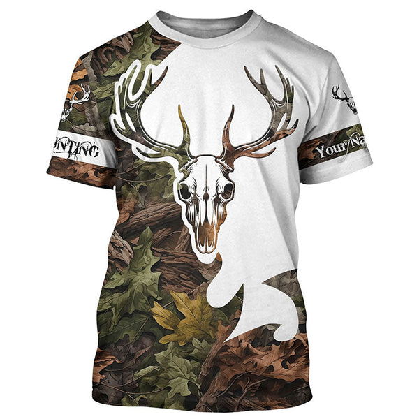 Maxcorners Deer skull reaper hunting big game camouflage hunting clothes Customize 3D All Over Printed Shirts LM2608