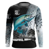 Maxcorners Chinook Salmon (King salmon) fishing scales Custom name Long sleeve, Long Sleeve Hooded LM0201