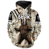 Maxcorners Bear hunter big game hunting camouflage Customize 3D All Over Printed Shirts, Bear hunting appare LM2608
