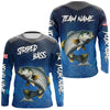 Maxcorners Blue camo Striped Bass fishing Custom performance long sleeve team Striper fishing tournament shirts MT2108
