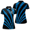 Maxcorners Custom Black and Blue camo Golf Polo Shirt For Men Custom men's golf tops, personalized golf gifts MT0609