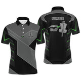 Maxcorners Mens disc golf polo shirts custom name, number black disc golf shirt, disc golf outfit for men MT0510