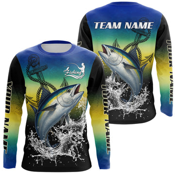Maxcorners Personalized Tuna Fishing scales Long sleeve fishing shirts Custom Tuna performance fishing apparel LM2011