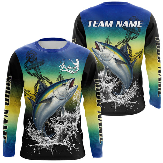 Maxcorners Personalized Tuna Fishing scales Long sleeve fishing shirts Custom Tuna performance fishing apparel LM2011