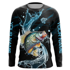Maxcorners Crappie fishing blue water Custom performance long sleeve fishing shirts, Crappie fishing jerseys MT2108