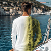 Maxcorners Personalized Green Scales Performance Bass Long Sleeve Fishing Shirts, Bass fishing tournament jersey LM0201
