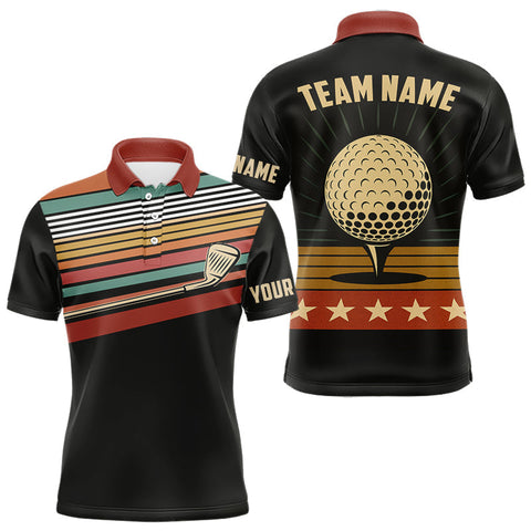 Maxcorners Retro Mens golf polo shirt Custom Vintage Team Golf attire for men, Gift For Golfers MT2808