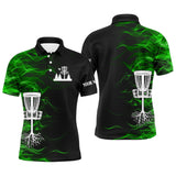 Maxcorners Green smoke black Mens disc golf polo shirts custom team disc golf basket best mens golf wears MT0510