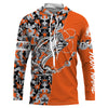Maxcorners Bass Tattoo camo Orange Fishing Customize Name 3D Shirts