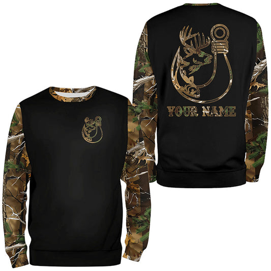 Maxcorners Hunting and Fishing camouflage symbol custom name all over print Shirts Personalized gift MT2108