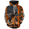 Maxcorners Elk hunting Orange camouflage custom Name all over print Shirts, Personalized gifts for hunter LM2608