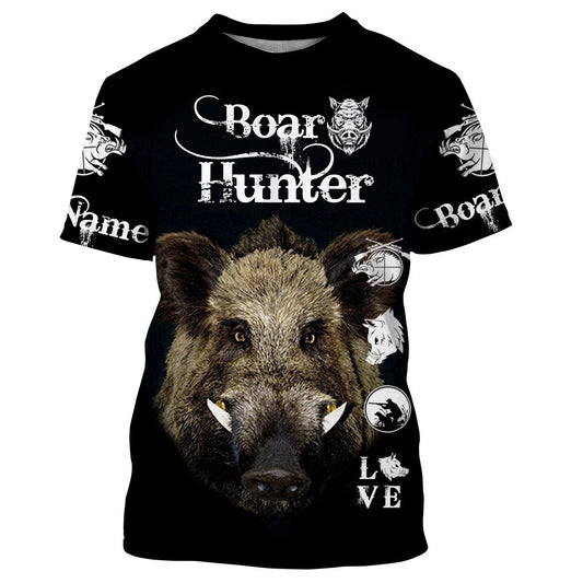 Maxcorners Boar hunting Custom Name 3D All over print shirts - Personalized gift for Men, Women and Kid  1 LM2608