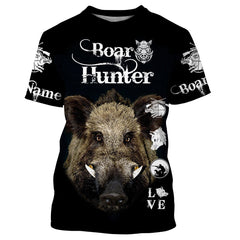 Maxcorners Boar hunting Custom Name 3D All over print shirts - Personalized gift for Men, Women and Kid  LM2608