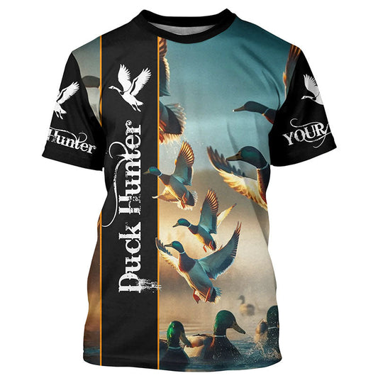 Maxcorners Duck Hunting Custom name all over print Shirts - Personalized Gifts for Duck Hunters LM2608