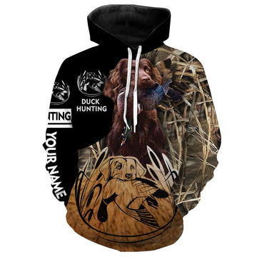 Maxcorners Duck hunt With Boykin Spaniel Customize Name 3D Shirts