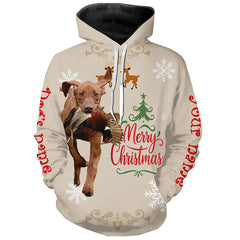 Maxcorners Christmas Vizsla Hunting Dog Custom Name Shirts, Gifts For | Pheasant