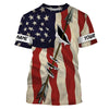 Maxcorners Custom Name Archery Bow Hunting American Flag 3D All Over Printed Clothes