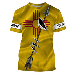 Maxcorners Archery Bow Hunting New Mexico flag custom Name 3D All over print Shirt, Personalized Archers Gift LM2608