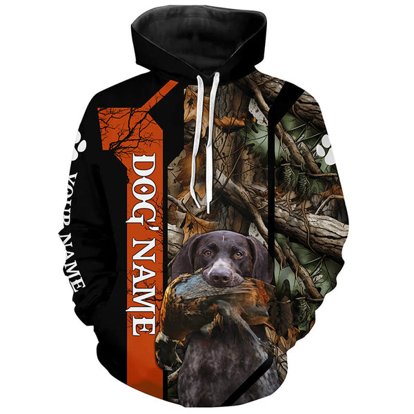 Maxcorners German Shorthaired Pointer Dog Pheasant hunting Camo customized Name Shirts for Hunters LM2608